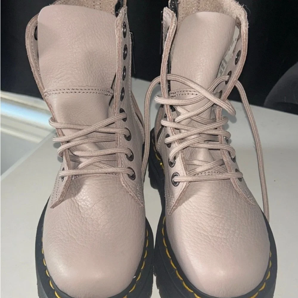 Women's Lace-Up Dr. Martens Platform Ankle Boots - Picture 3 of 6